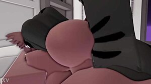 hot furry roblox girl bends over for doggystyle pounding and creampie moaning wildly