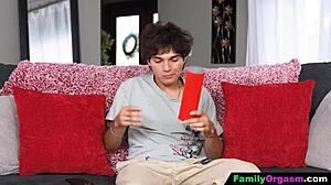 pervert stepmom cheats couch betrayal