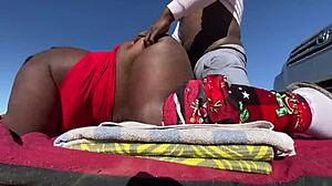 Caught fucking on Valentine's Day outdoors!