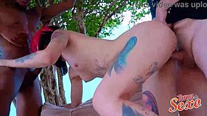 frotinha and friend pound skinny colored slut's wet pussy... she loves two cocks deep brazilian style