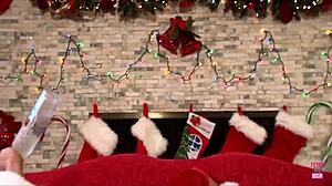 Daphne Rosen takes hung guys' Christmas double penetration