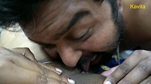 Desi Kavita Close-Up Creampie Pussy Lick Blowjob