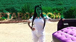 james outdoor nuru massage 😍 milf masseuse big tits glide! 💦