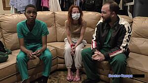 DR. TAMPA HANDCUFFS JEWEL FOR SHAVED PUSSY SPANKING BACKSTAGE!