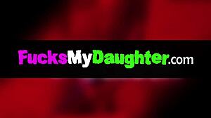 brunette teen rides stepdad hard realizing he's mr right in hardcore pov