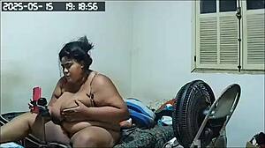 Hidden Cam Catches Stepmom Flashing Ass to Stepson in Lingerie