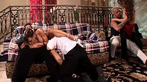 😈 fucking this sexy milf in stockings and heels... her shaved pussy gaping from deep anal finger and doggystyle! 🔥