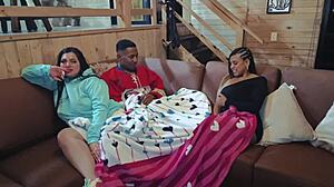 Wife's friend fucks me while she watches movies!