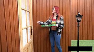 hey kattie gold and vinna reed... pissy pizza lesbian fun with heels and toys!!