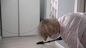 A Home Camera Catches Thick Ass Mature Housewife In Short Robe Flashing Boobs