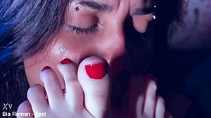 hehe playful tickling her perfect bound feet 😈👣