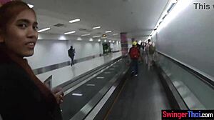 big ass thai gf bends over in hotel for amateur pov monster cock doggystyle pounding