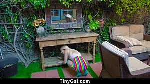 TINY 18+ TEEN POUNDED HARD IN WASHING MACHINE TIGHT PUSSY RIDE