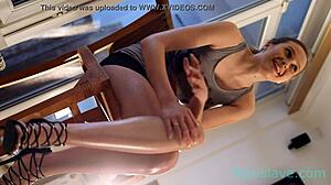 Busty Stacy Cruz Endures Nude Garage Whipping For Fitness Laziness BDSM