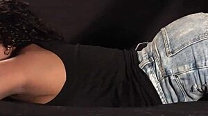 too much heat from candle on big ass leads to intense licking orgasm