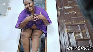 i'm trippin over this thick ebony mara exotic vibin while doin laundry her big ass shakin got me messed up