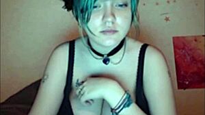 i can't stop staring at emo teen's huge natural tits on webcam