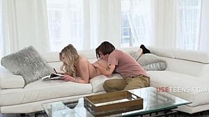 Step sis keeps studying while step bro free uses her tight holes nonstop?