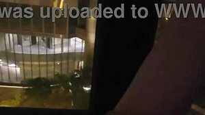 Petite Teen Masturbates Close-Up to Orgasm at Hotel Window