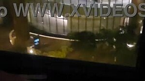 Petite Teen Masturbates Close-Up to Orgasm at Hotel Window