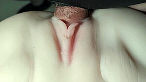 look down watch me double penetrate fuck doll's shaved pussy