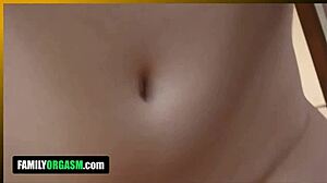 shy cute blonde teen stepsister orgasms hard from stepbro's flood in family taboo garage pov