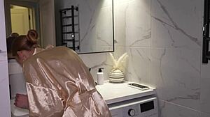 shower quickie explodes as monster cock slams her wet pussy doggystyle