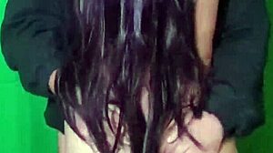 mexican goth girl poses for pics then begs for creampie casting fuck inside her tight pussy