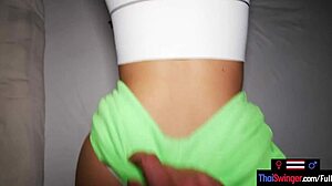 Thai Teen 18+ Sucks Big Cock Then Rides It Wet!