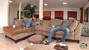 Mexican Maid's Threesome Double Penetration With Big White Monster Cocks