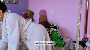 brazilian brunette babe flaunts panties stash and steamy lingerie collection up close