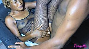 damn that skinny ebony's creamy pussy looks so yummy up close