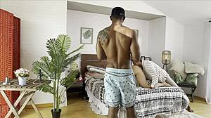 real bts 19yo french teen's first cowgirl ride!