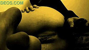 Erotic Solo Masturbation with Wet Hairy Pussy and Huge Dildo Anal