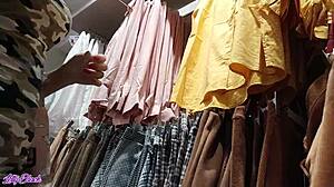 letty black caught giving blowjob in dressing room big ass swallow