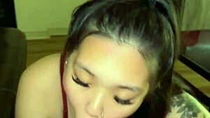 asian slut stuffs pov cock deep then boobs cumshot blast
