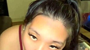 asian slut stuffs pov cock deep then boobs cumshot blast