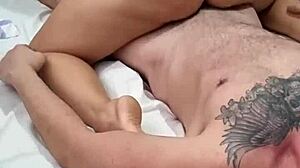 real couple's hot young wife spanked hard rides fat cock moaning wild in missionary cowgirl frenzy