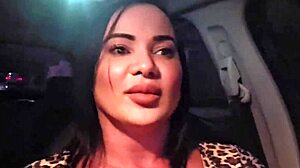 Fitness Milf Chugs Driver's Monster Cock In Car Blowjob