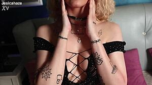 Tanned Emo Blonde Fingers Pierced Pussy at Kinky Daddy College Party