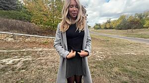 blonde foot massage turns into squirting creampie fuck