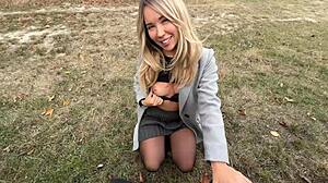 blonde foot massage turns into squirting creampie fuck