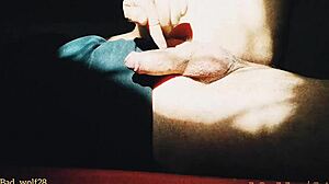 sunset handjob on huge cock by exotic bodybuilder