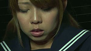 japanese fu sazanami shaves pussy masturbates fingered in police uniform uncensored