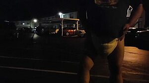 Thick Diaper Tease Turns Outdoor With Massive Cock Lover