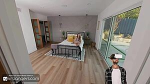 Stepdaddy pounds teen macy meadows pussy hard in vr hd