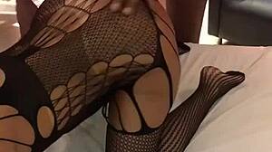 NEGRO DOTADO FUCKS ENORMOUS BLACK COCK IN HOTWIFE AS HUBBY JERKS OFF