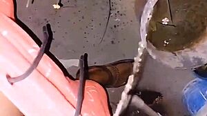 Micro Penis Sissy Pisses in Toilet Dorm Outdoor Skirt Flashing Spots