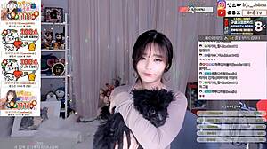 cute korean sexy big tits babe dances hot for fans