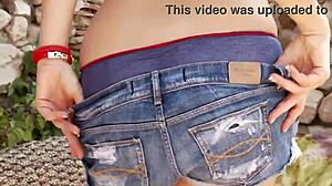 busty milf jelena jensen fingers wet pussy lips clit in solo tease